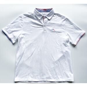 Tommy Bahama Summerlake Check IslandZone Five O'Clock Polo Shirt Size Large